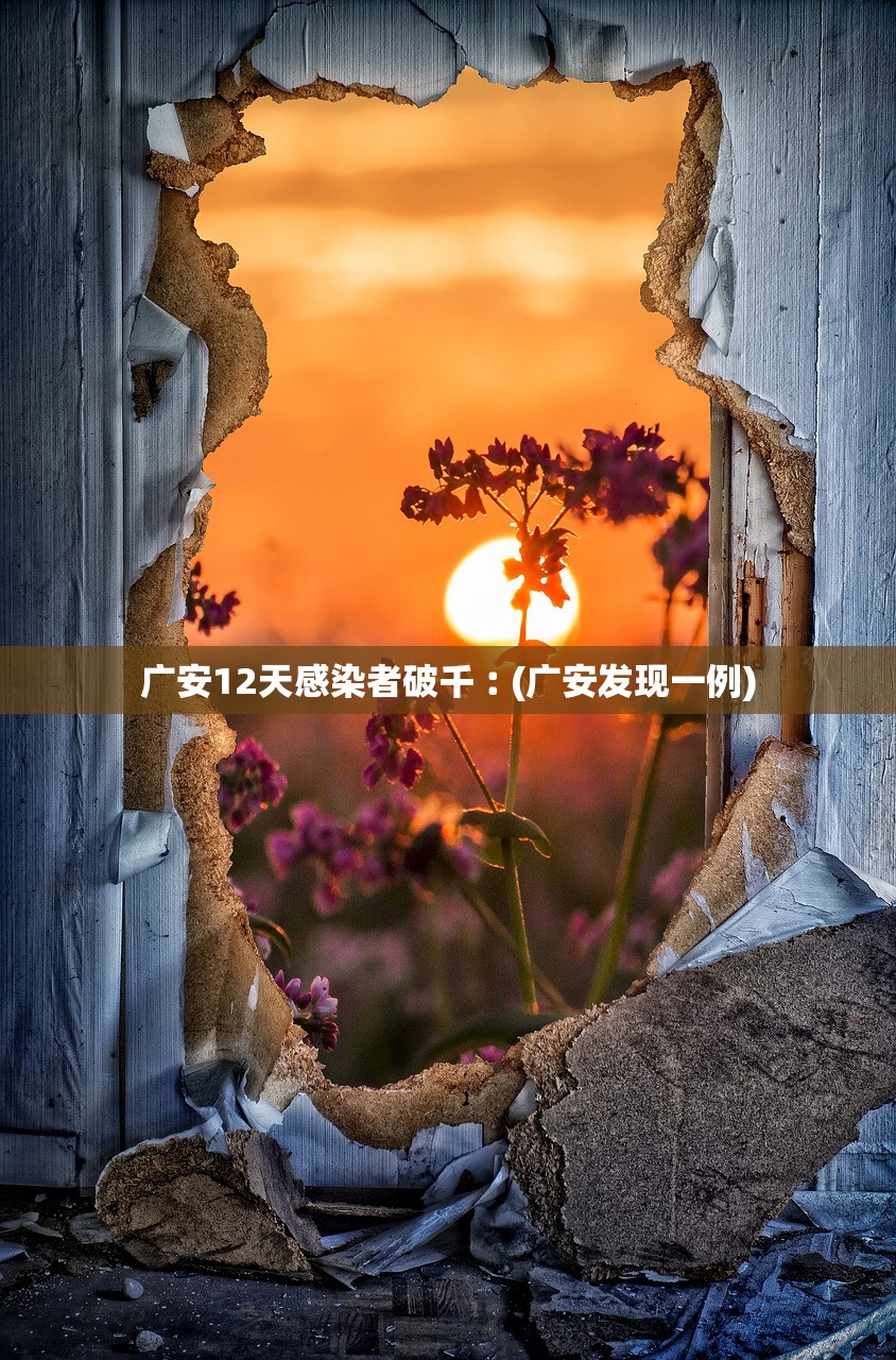 广安12天感染者破千︰(广安发现一例)