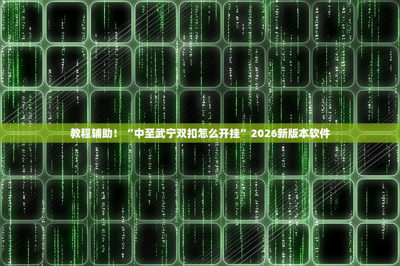 教程辅助！“中至武宁双扣怎么开挂”2026新版本软件