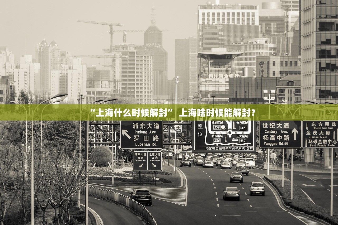 “上海什么时候解封” 上海啥时候能解封？