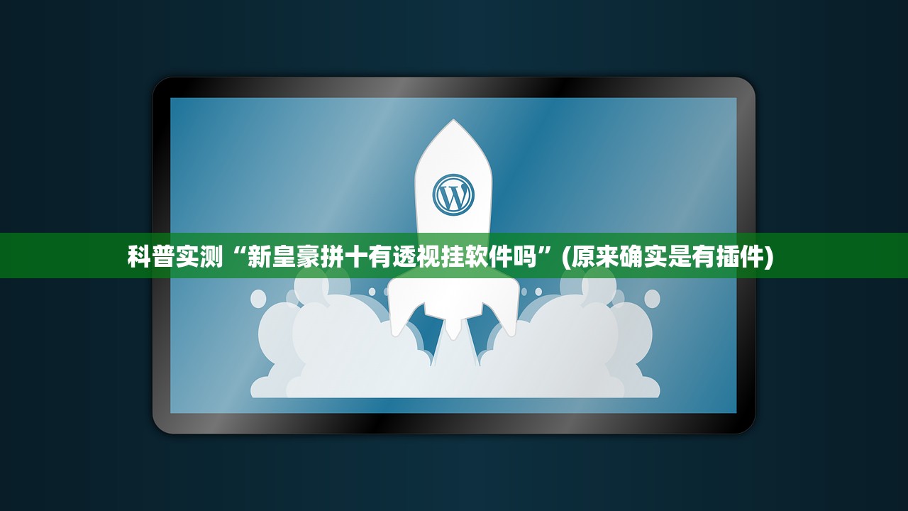 科普实测“新皇豪拼十有透视挂软件吗”(原来确实是有插件) 