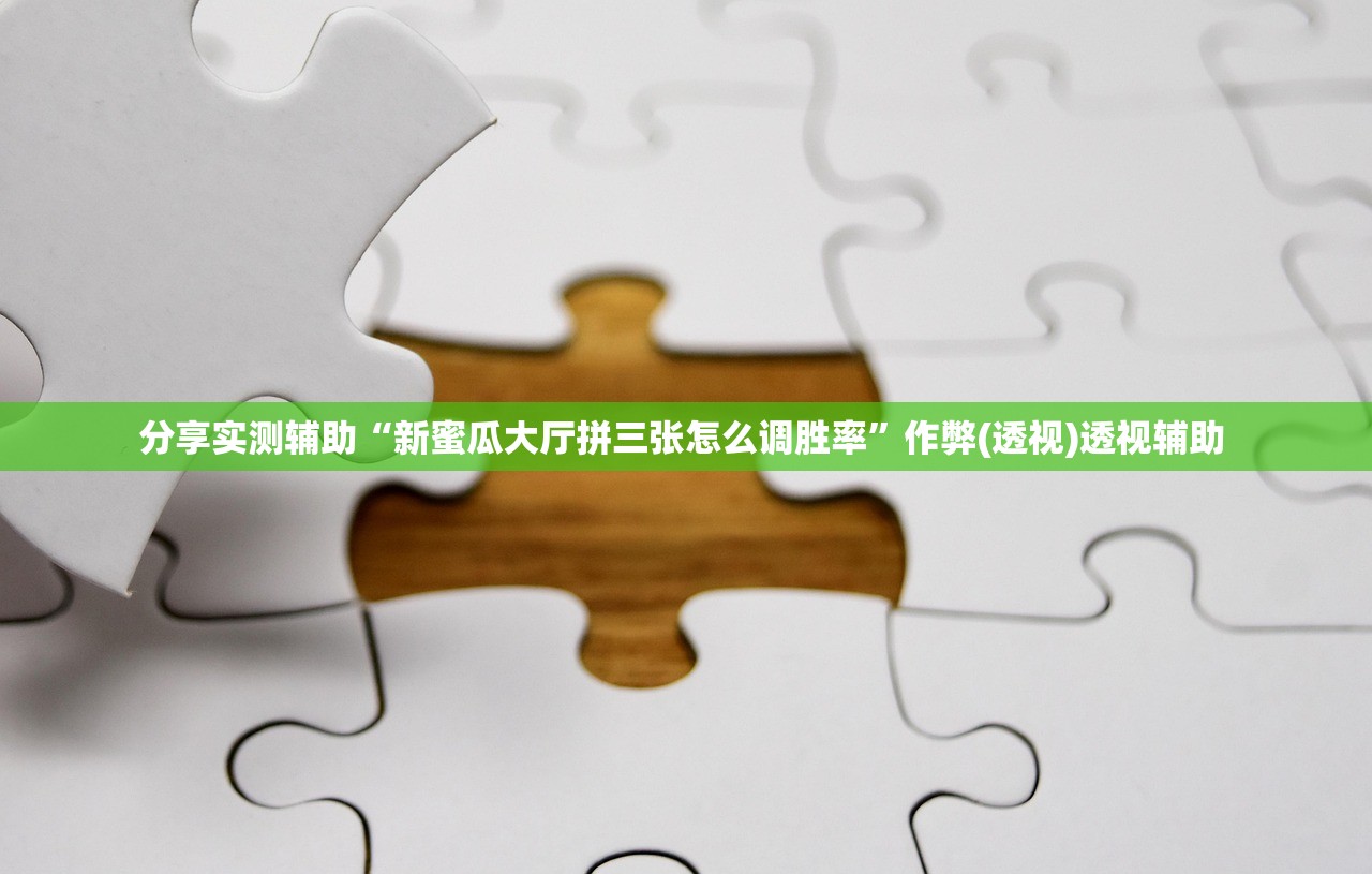 分享实测辅助“新蜜瓜大厅拼三张怎么调胜率”作弊(透视)透视辅助 